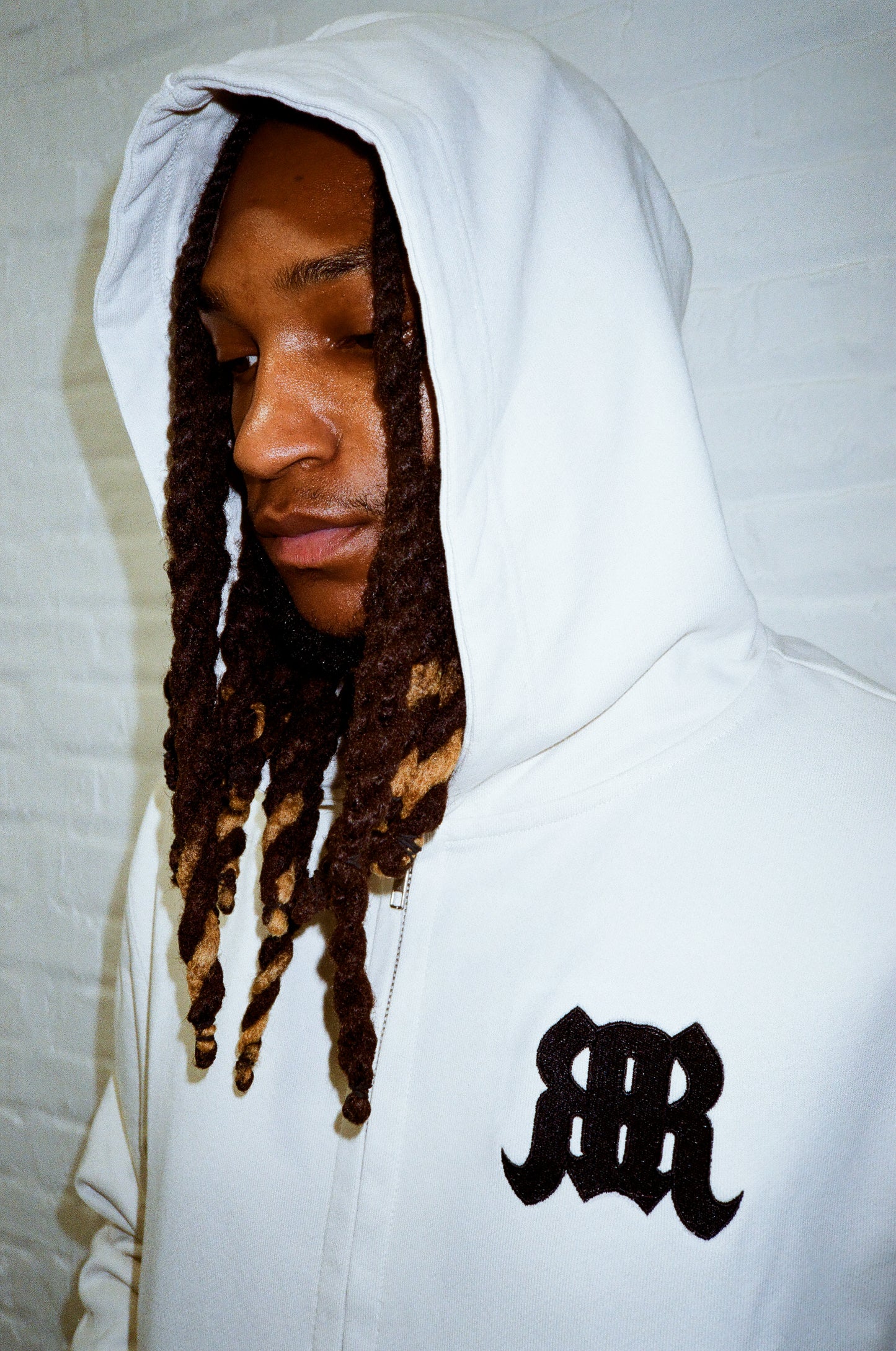 White REED Logo Hoodie