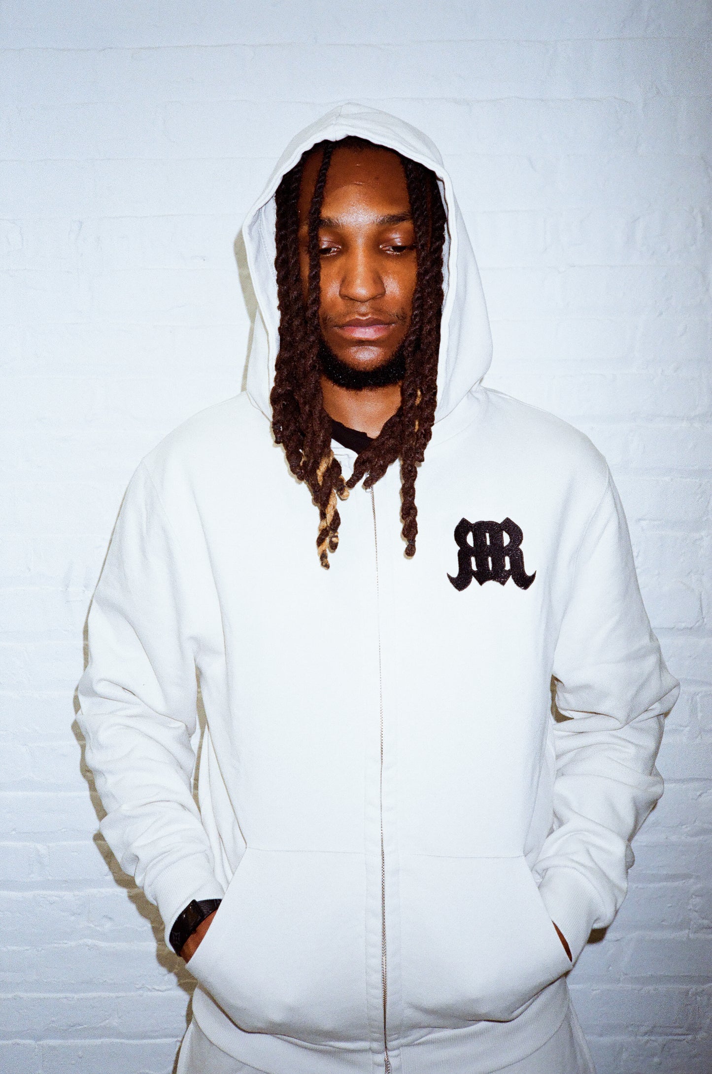 White REED Logo Hoodie